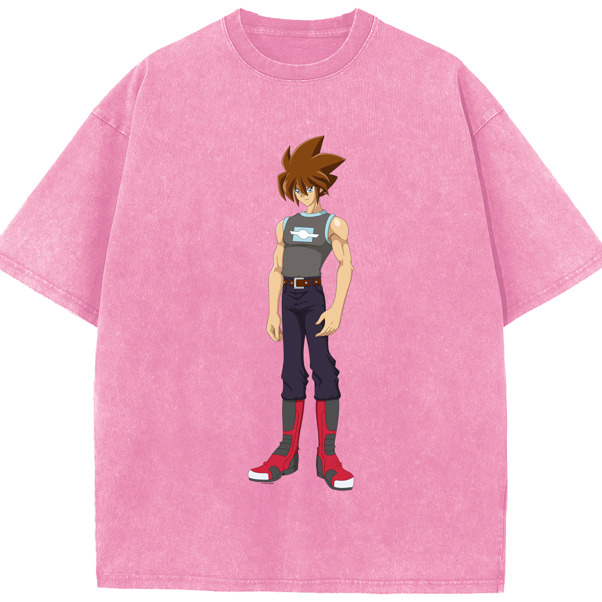 （画像用） 遊☆戯☆王 Yu-Gi-Oh! 綿100% ヴィンテージ風 半袖Tシャツ（フロントプリント）